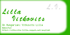 lilla vitkovits business card